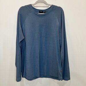 Boss Hugo Boss Men's Blue‎ Pima Cotton Crew Neck Long Sleeve Shirt Size XXL
